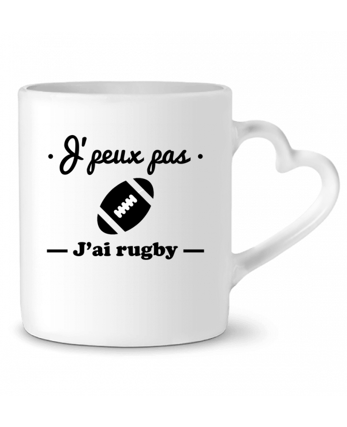 Mug coeur J'peux pas j'ai rugby par Benichan