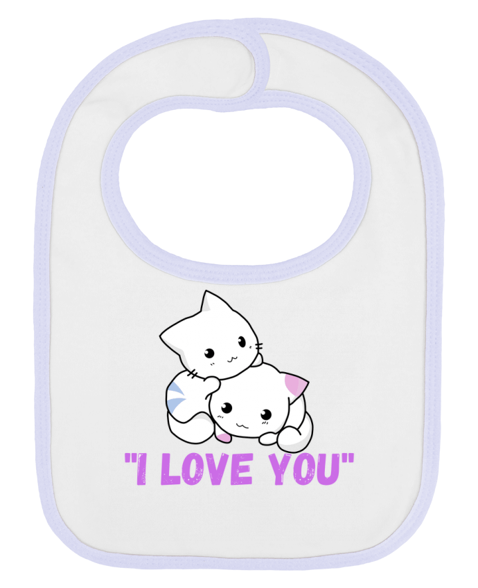Bavoir bébé uni i love you par Fabgino