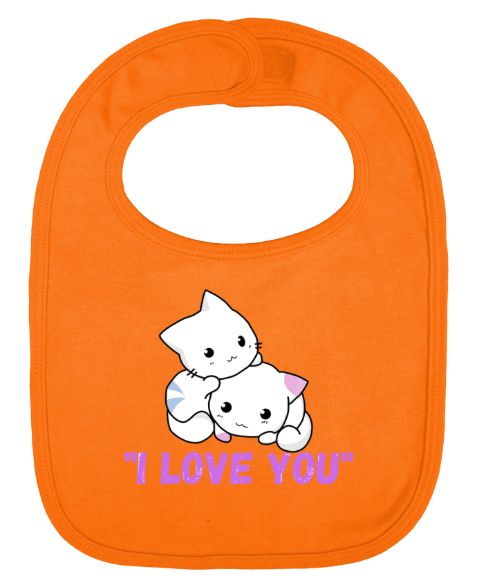 Bavoir bébé uni i love you par Fabgino