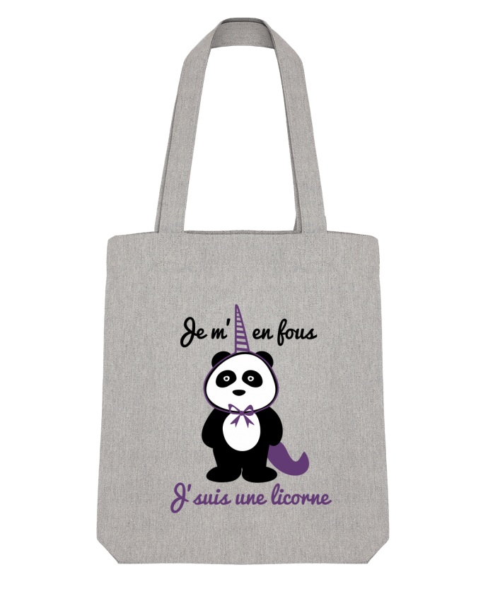 Tote Bag Stanley Stella Je m'en fous j'suis une licorne, panda par Benichan 