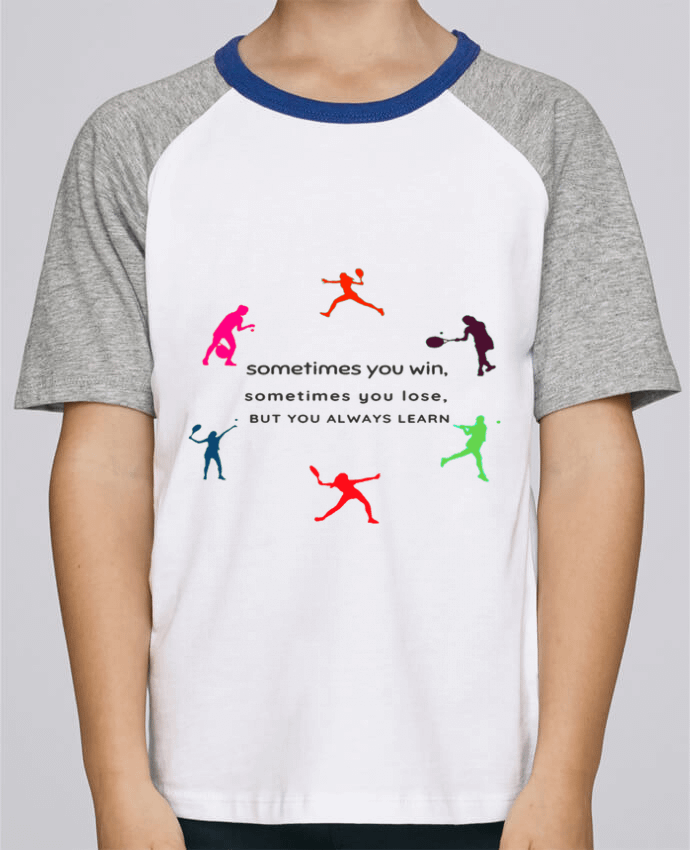 T-shirt enfant Baseball SOMETIMES YOU WIN par SARA BOSS desgin