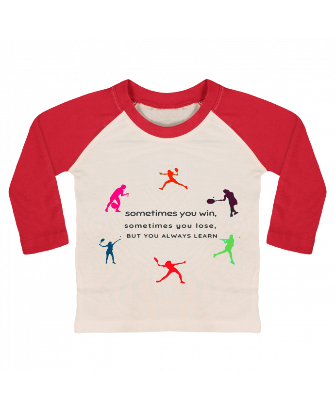 Tee-shirt Bébé Baseball ML SOMETIMES YOU WIN par SARA BOSS desgin