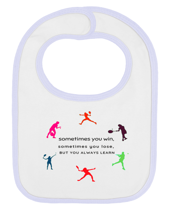 Bavoir bébé uni SOMETIMES YOU WIN par SARA BOSS desgin