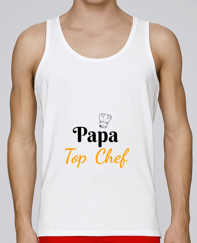 Débardeur homme Papa Top Chef par Seb337413 100% coton bio