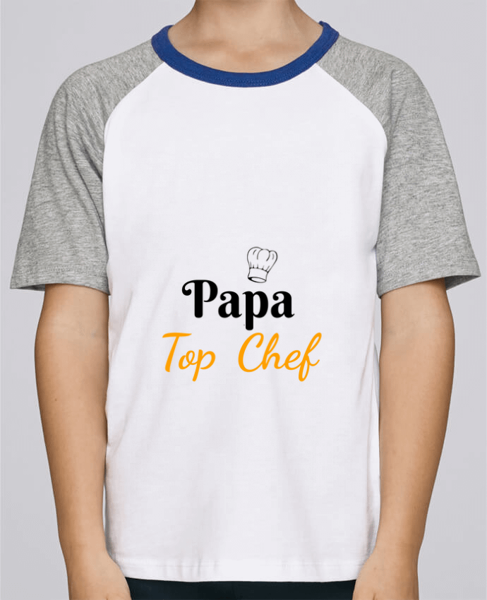 T-shirt enfant Baseball Papa Top Chef par Seb337413