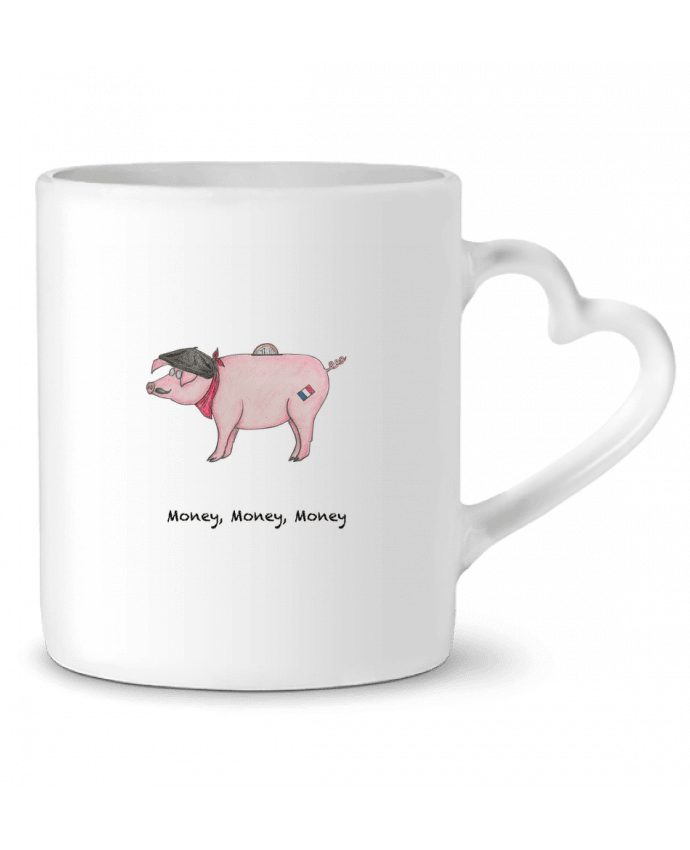 Mug Heart MONEY MONEY MONEY by La Paloma