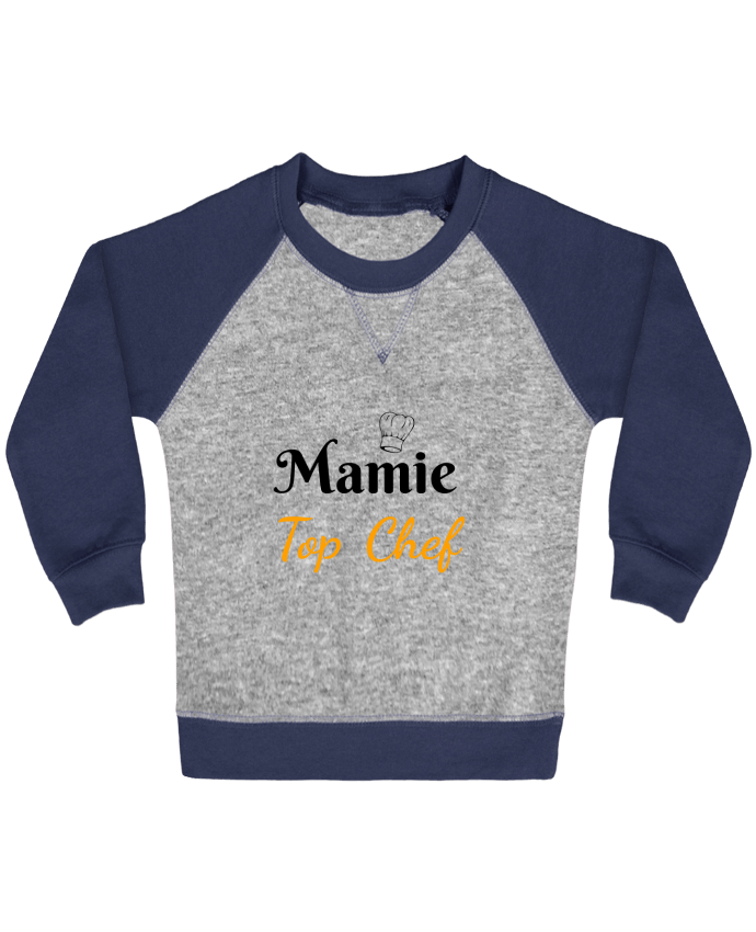 Sweat bébé manches contrastée Mamie Top Chef par Seb337413