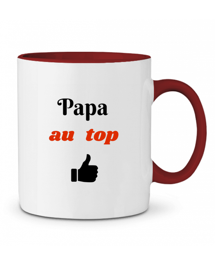 Mug bicolore Papa au top Seb337413