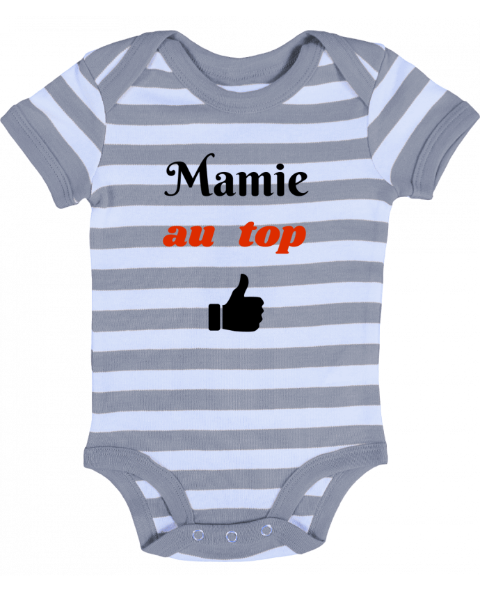 Body Bébé Rayé Mamie au top - Seb337413