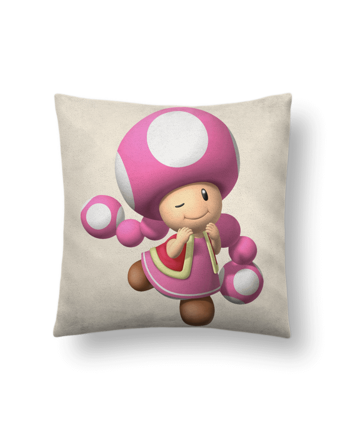 Coussin suédine Toadette par Crystah