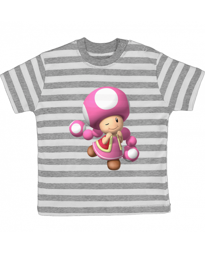 Tee-shirt bébé à rayures Toadette par Crystah