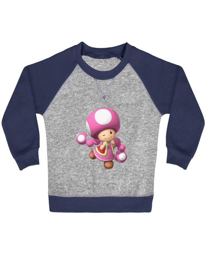 Sweat bébé manches contrastée Toadette par Crystah