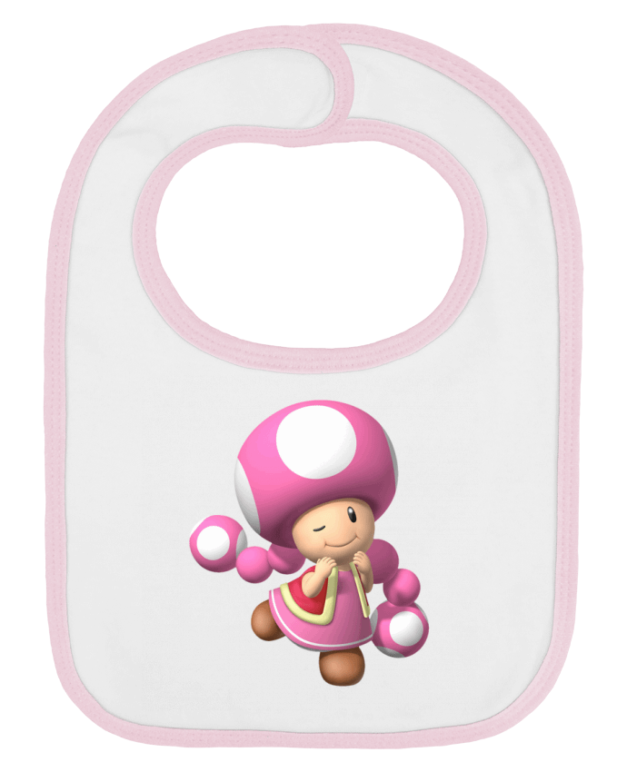 Bavoir bébé uni Toadette par Crystah