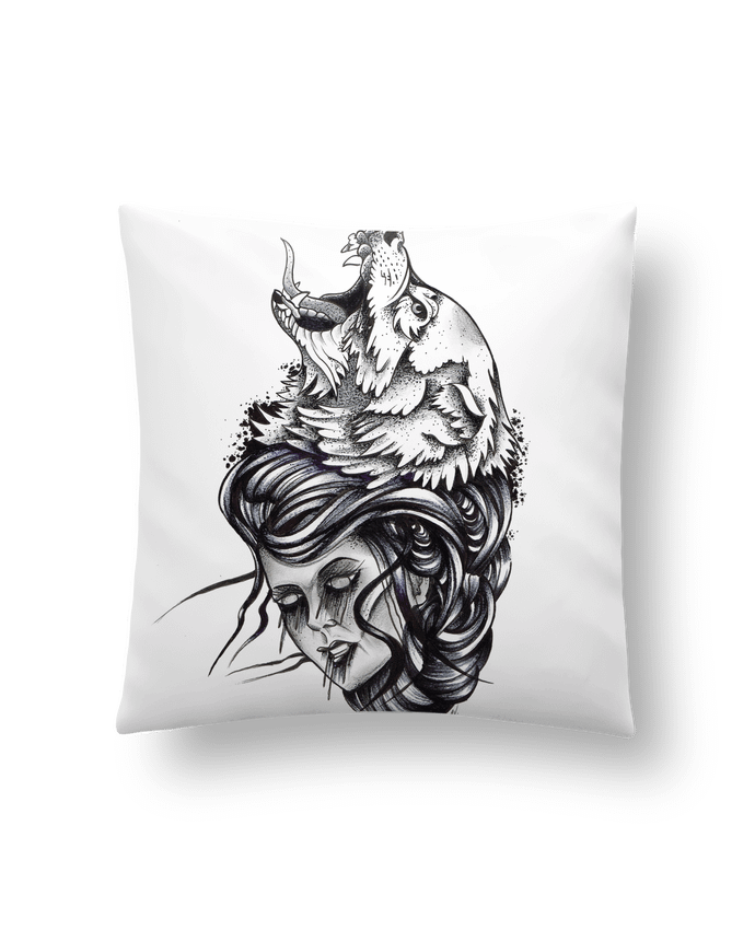Cushion synthetic soft 45 x 45 cm Femme & Loup by david