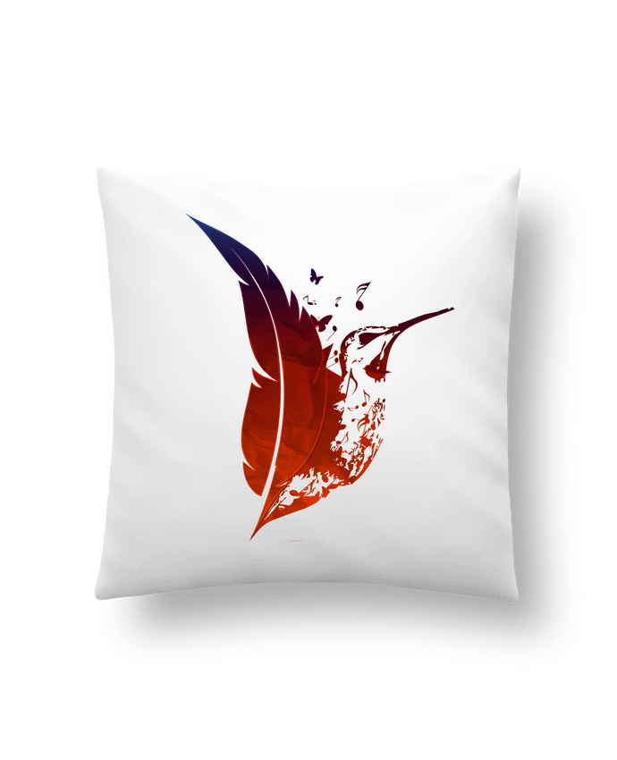 Cushion synthetic soft 45 x 45 cm plume colibri by Studiolupi