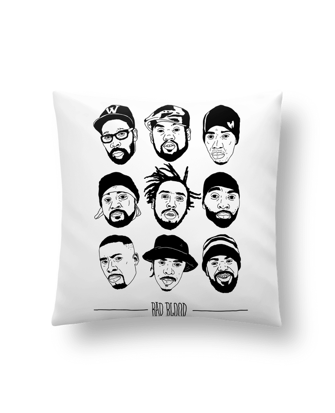 Cushion synthetic soft 45 x 45 cm #Besties wu tang clan by Nick cocozza