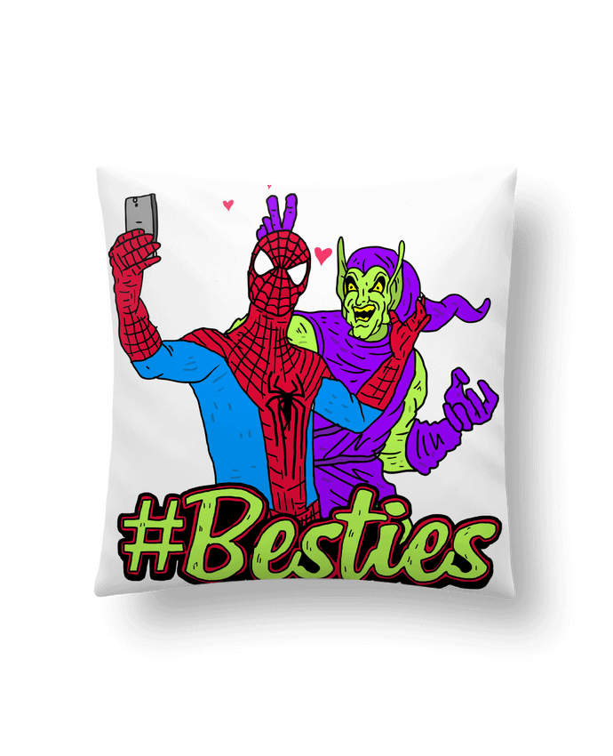 Cushion synthetic soft 45 x 45 cm #Besties Spiderman by Nick cocozza