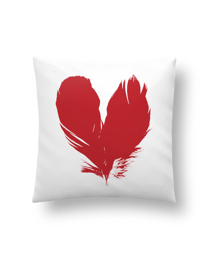 Coussin coeur de plumes par Studiolupi