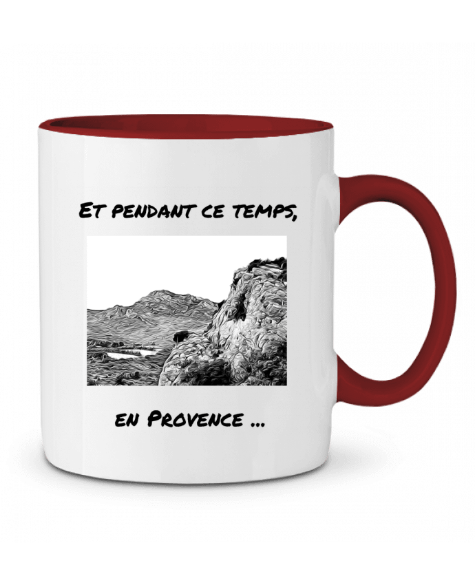 Mug bicolore Et pendant ce temps en Provence - Les Alpilles Seb337413