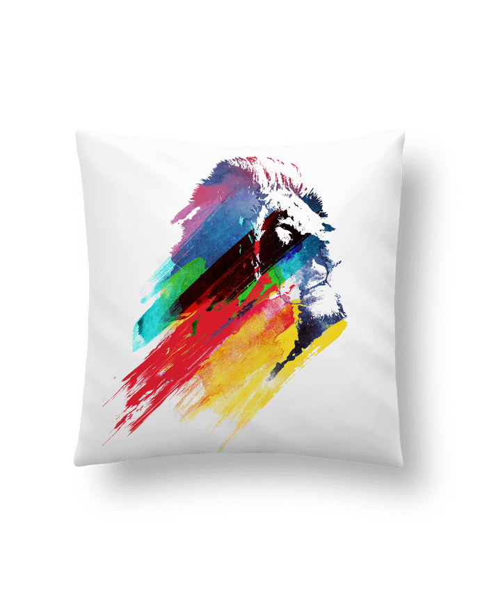Cushion synthetic soft 45 x 45 cm Our hero lion by robertfarkas