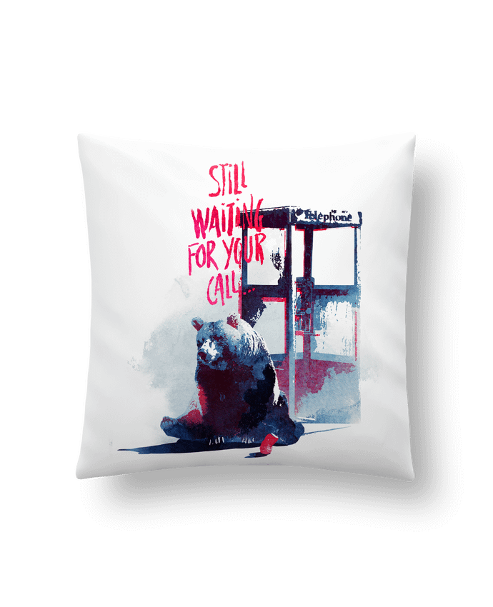 Cushion synthetic soft 45 x 45 cm Still waiting for your call by robertfarkas