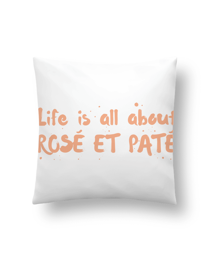 Cushion synthetic soft 45 x 45 cm Rosé et Paté by tunetoo