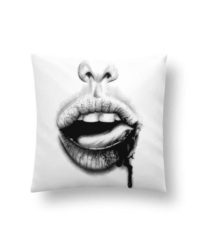 Cushion synthetic soft 45 x 45 cm BAISER VIOLENT by teeshirt-design.com
