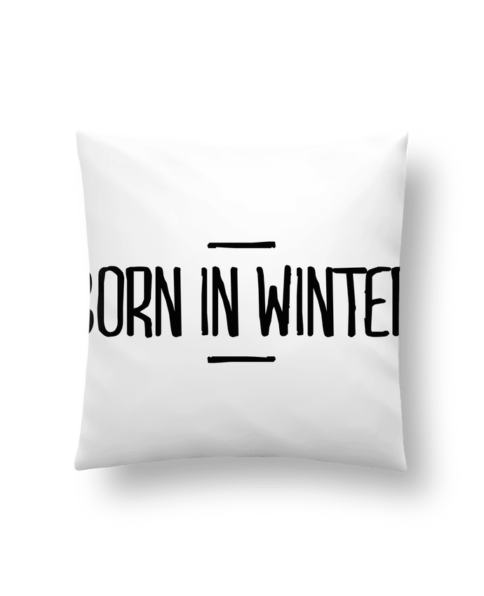Cushion synthetic soft 45 x 45 cm Born in winter by tunetoo