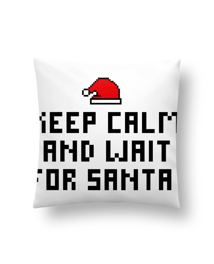 Cushion synthetic soft 45 x 45 cm Keep calm and wait for Santa ! by tunetoo