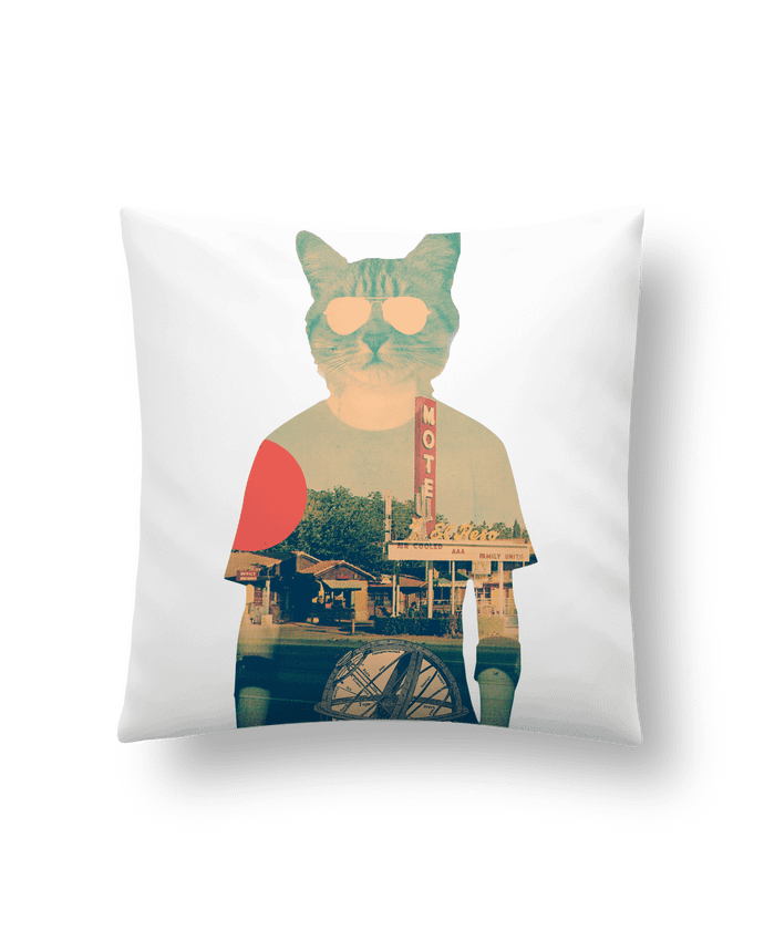 Cushion synthetic soft 45 x 45 cm Cool cat by ali_gulec