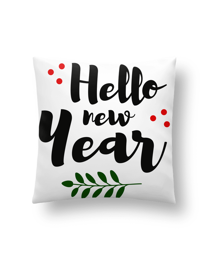 Cushion synthetic soft 45 x 45 cm Hello New Year by tunetoo