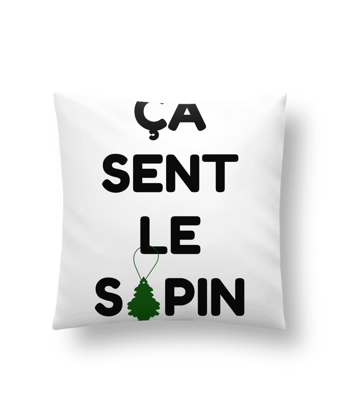 Cushion synthetic soft 45 x 45 cm ÇA SENT LE SAPIN by tunetoo
