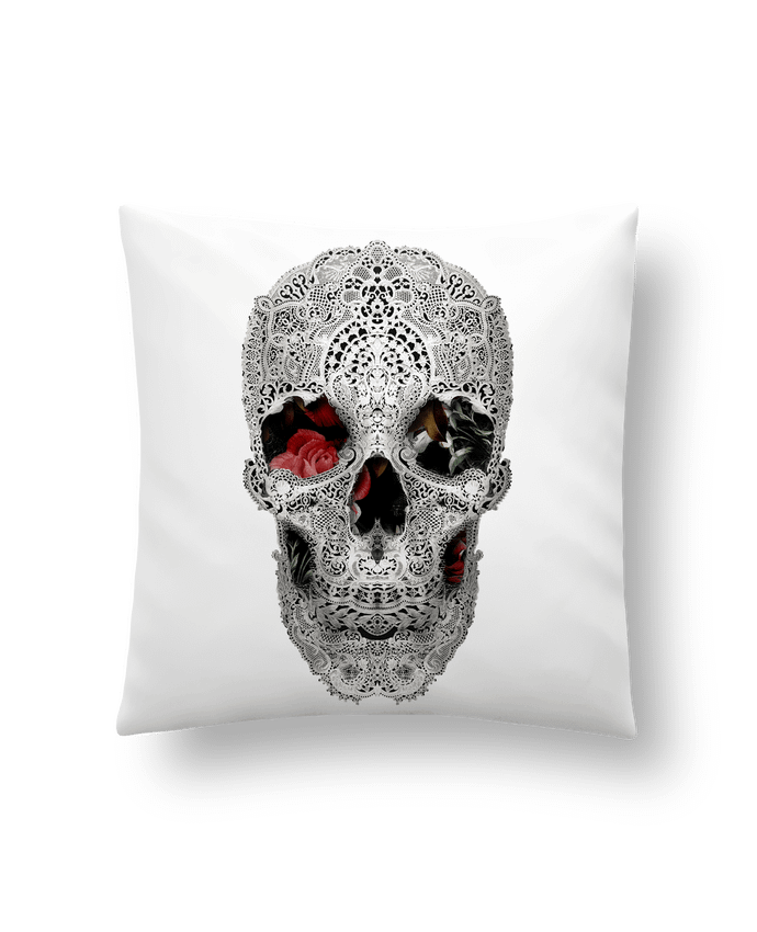 Cushion synthetic soft 45 x 45 cm Lace skull 2 light by ali_gulec