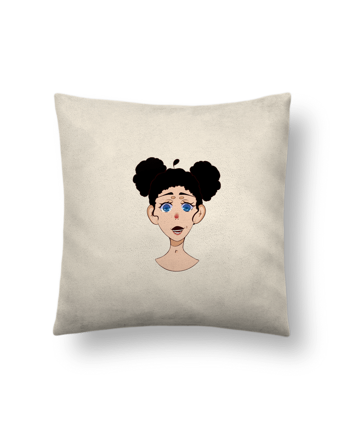 Coussin suédine Manga jeune-femme par Nathp77