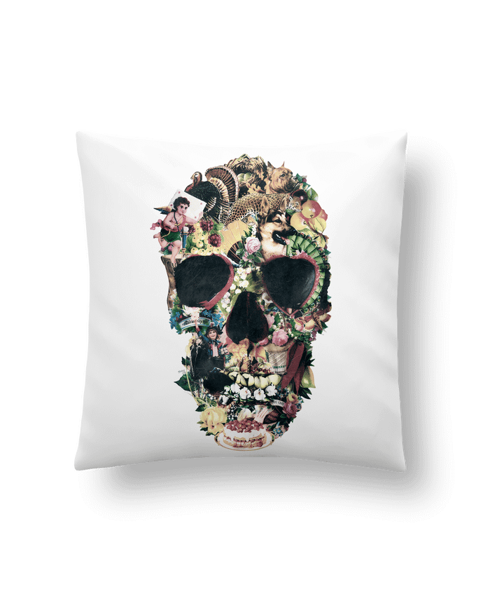 Cushion synthetic soft 45 x 45 cm Vintage Skull by ali_gulec