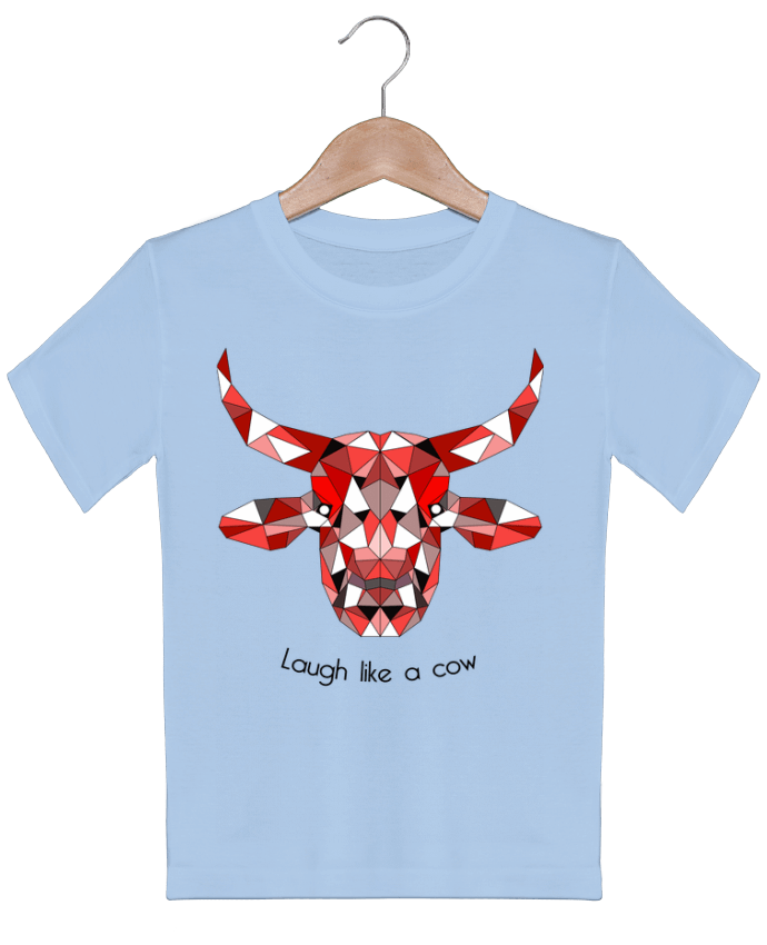 T-shirt garçon motif Low Poly Cow CycieAndThings