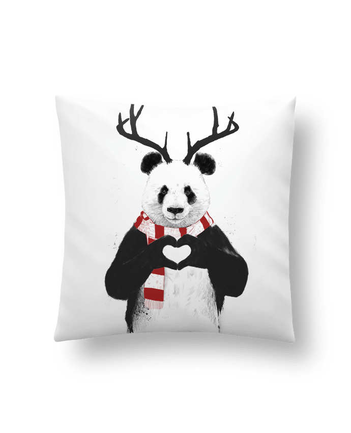 Cushion synthetic soft 45 x 45 cm X-mas Panda by Balàzs Solti