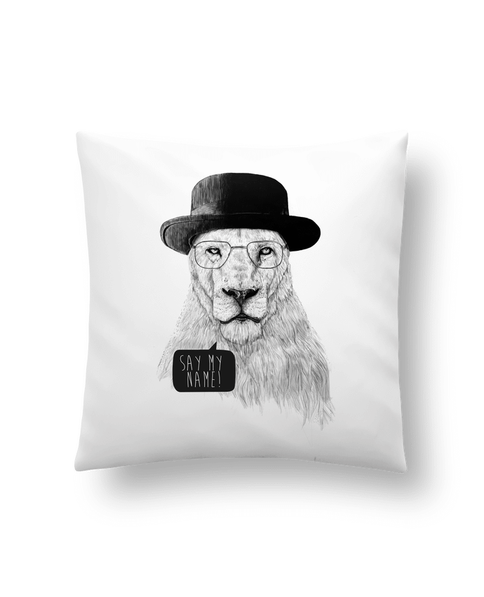 Cushion synthetic soft 45 x 45 cm Say my name by Balàzs Solti