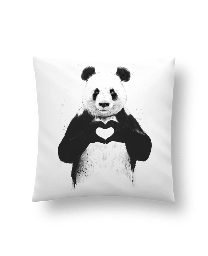 Cushion synthetic soft 45 x 45 cm All you need is love by Balàzs Solti