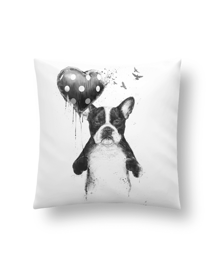 Cushion synthetic soft 45 x 45 cm my_heart_goes_boom by Balàzs Solti