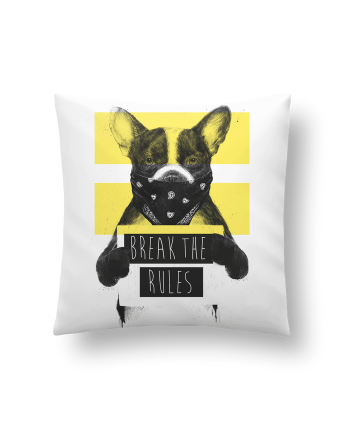 Cushion synthetic soft 45 x 45 cm rebel_dog_yellow by Balàzs Solti