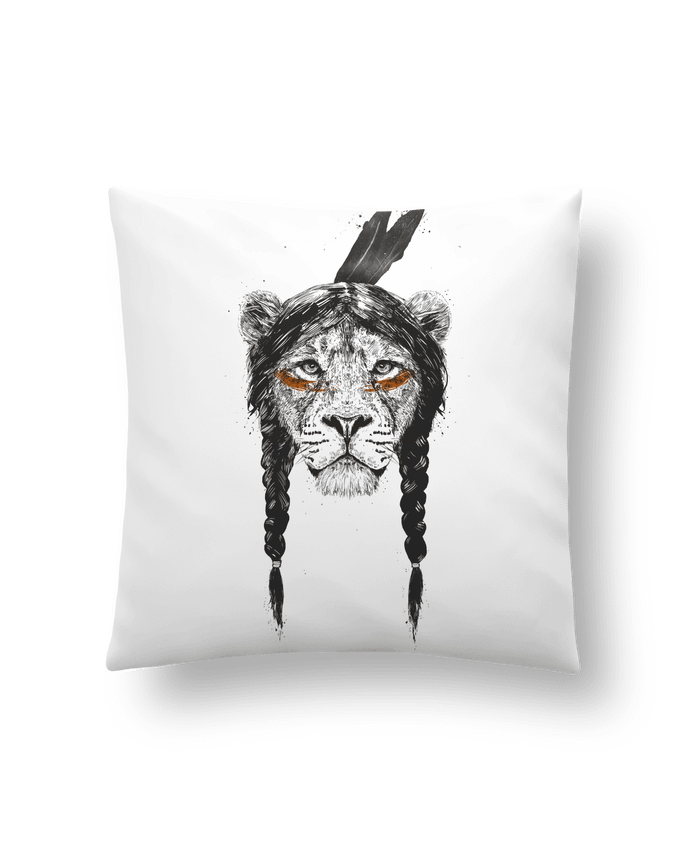 Cushion synthetic soft 45 x 45 cm warrior_lion by Balàzs Solti