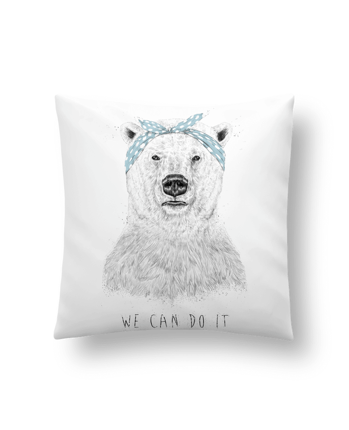 Cushion synthetic soft 45 x 45 cm we_can_do_it by Balàzs Solti