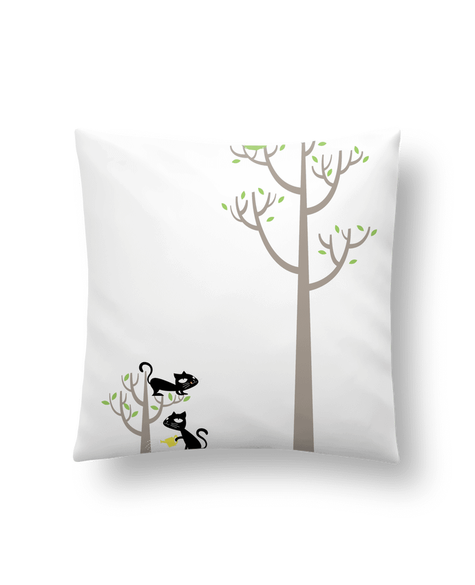 Cushion synthetic soft 45 x 45 cm Growing a plant for Lunch by flyingmouse365