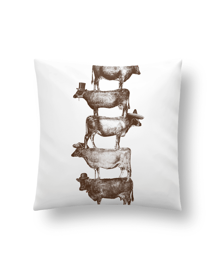 Cushion synthetic soft 45 x 45 cm Cow Cow Nuts by Florent Bodart