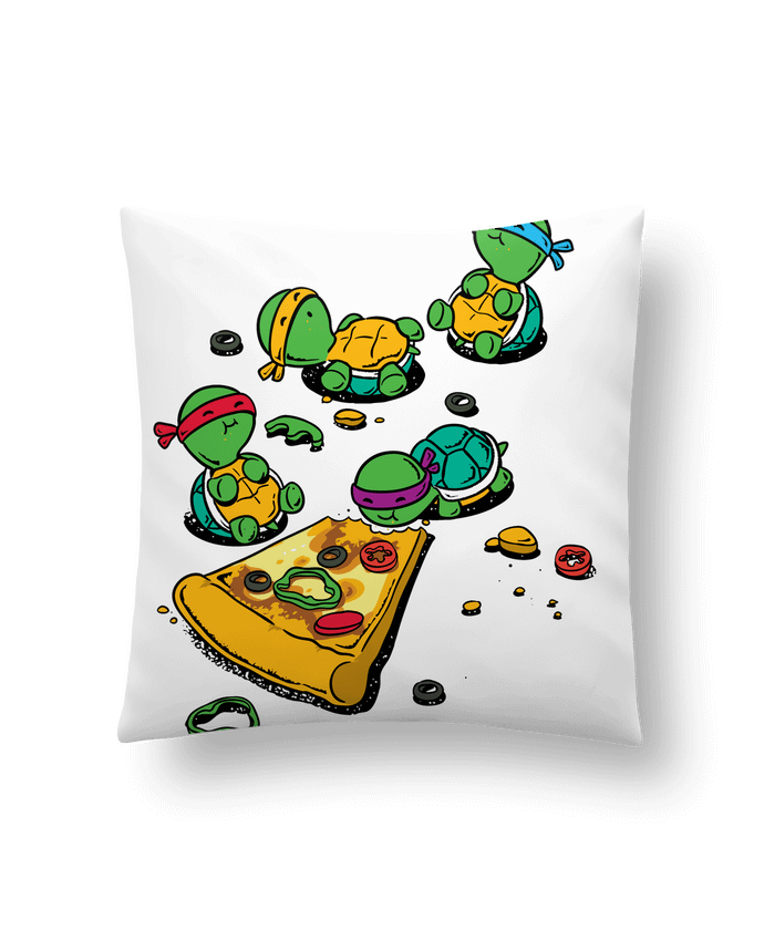 Cushion synthetic soft 45 x 45 cm Pizza lover by flyingmouse365