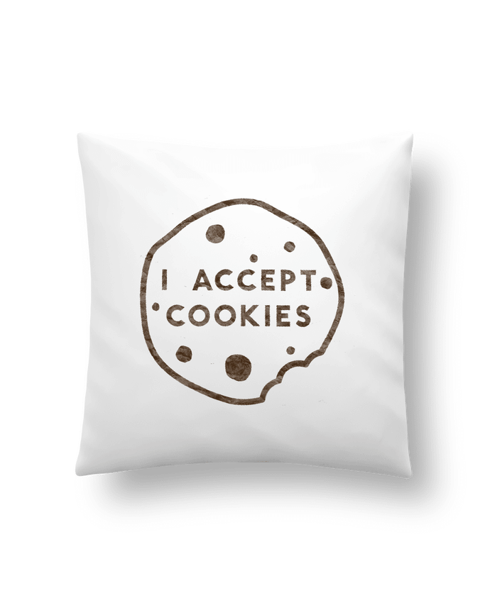 Cushion synthetic soft 45 x 45 cm I accept cookies by Florent Bodart