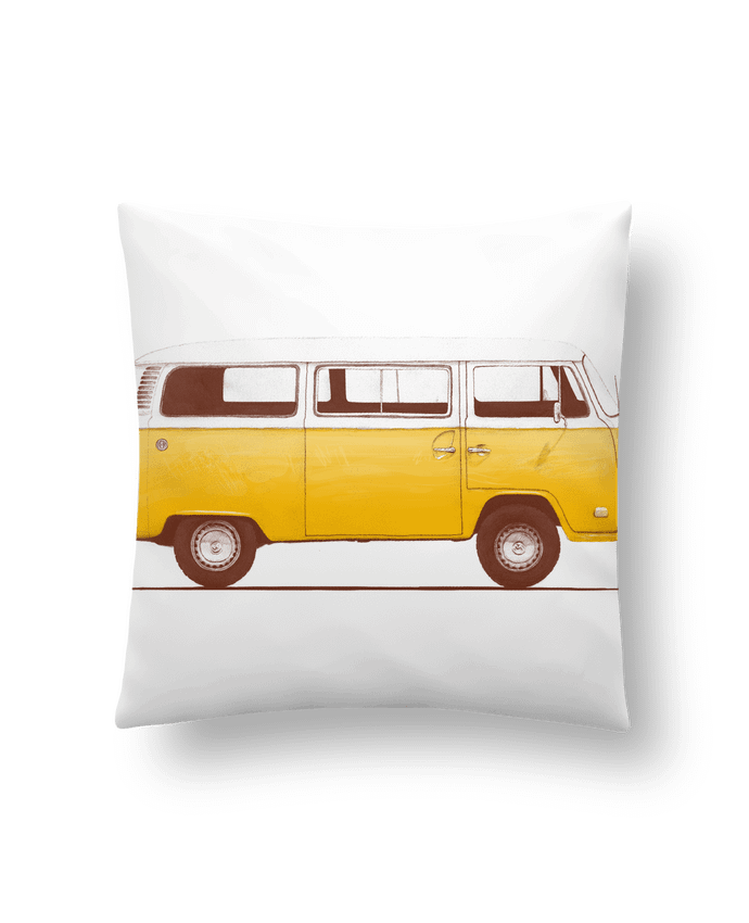 Cushion synthetic soft 45 x 45 cm Yellow Van by Florent Bodart