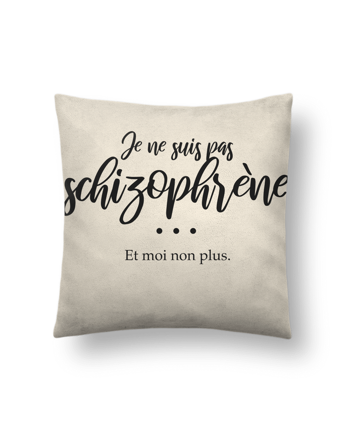 Coussin suédine Schizo par Rickydule