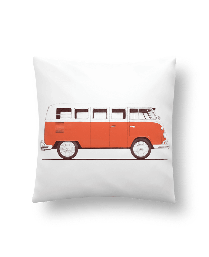 Cushion synthetic soft 45 x 45 cm Red Van by Florent Bodart